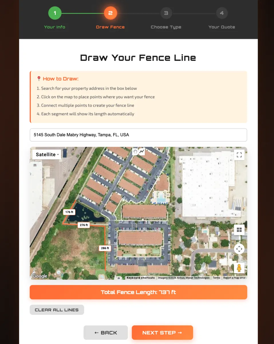 Step 1: Draw reference lines on the map