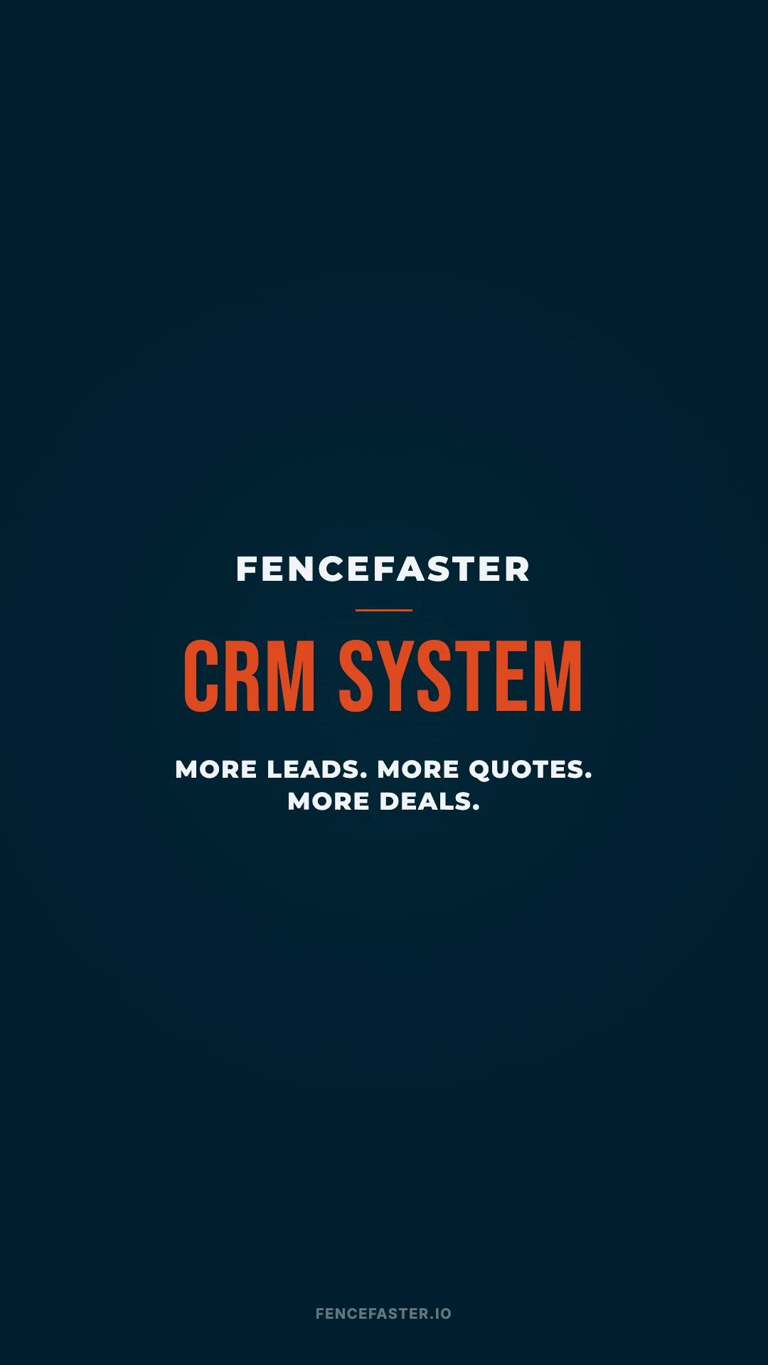 The FenceFaster CRM system capturing a lead and firing an automated text-back